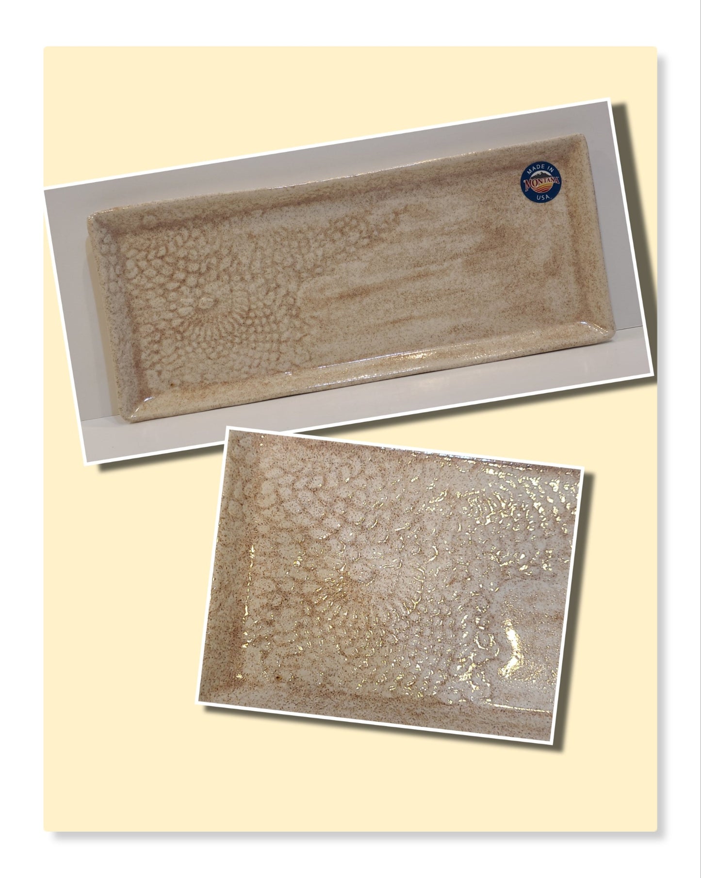 Rectangle Tray - Pineapple Crochet - Cream