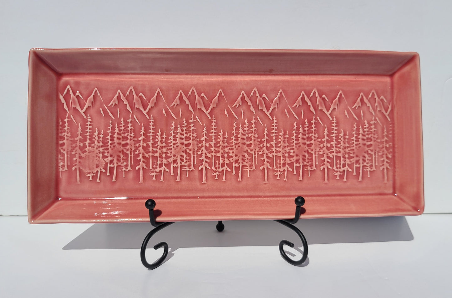 Texture Tray (Large) - Forest and Mountain - Pink