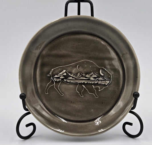 Round Tray (Small) -Bison Texture