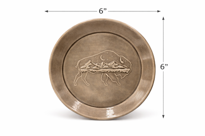 Medium Round Tray  - Bison Texture