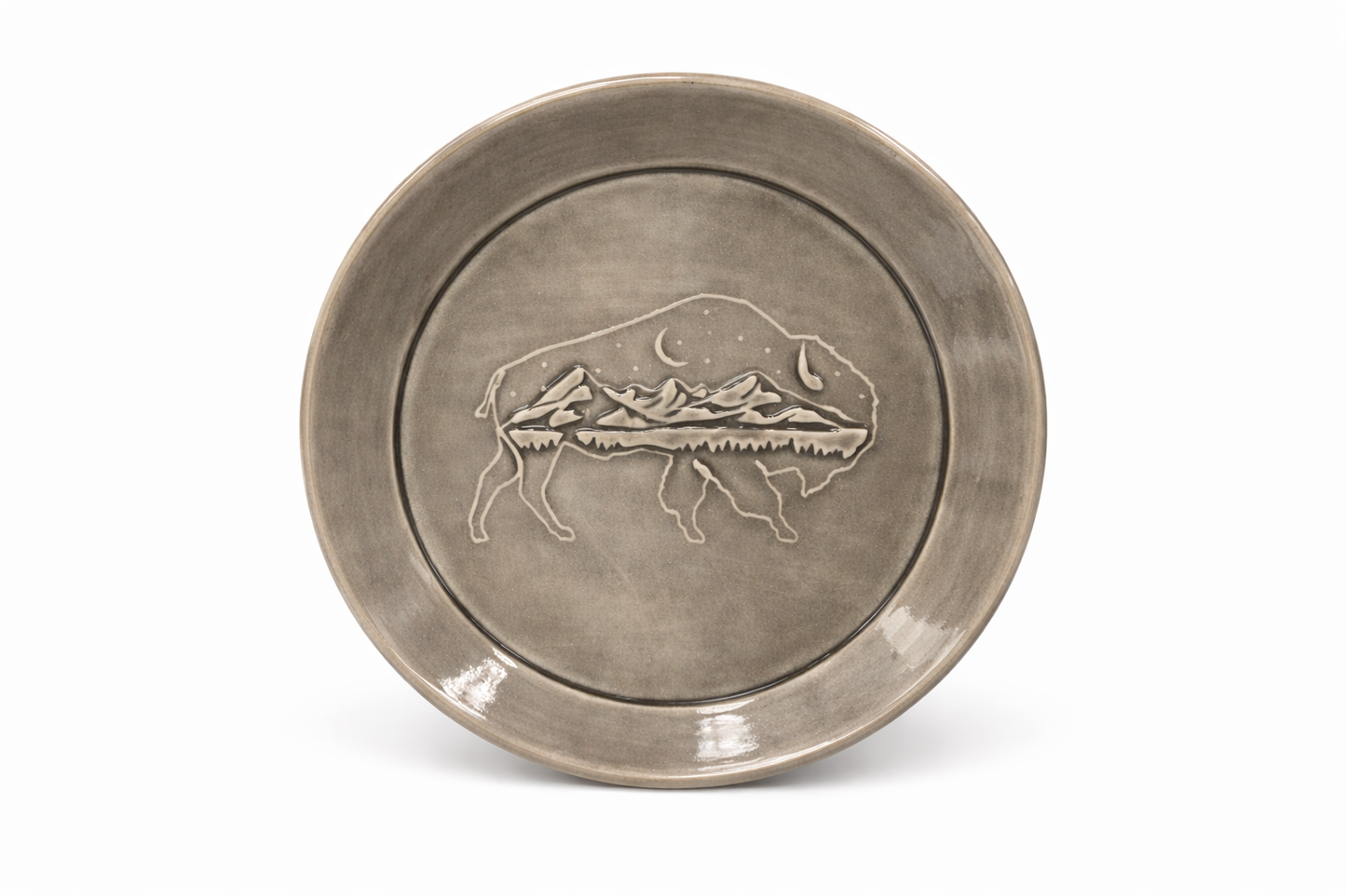 Medium Round Tray  - Bison Texture