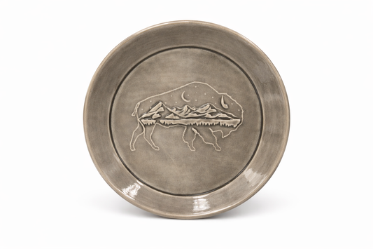 Medium Round Tray  - Bison Texture