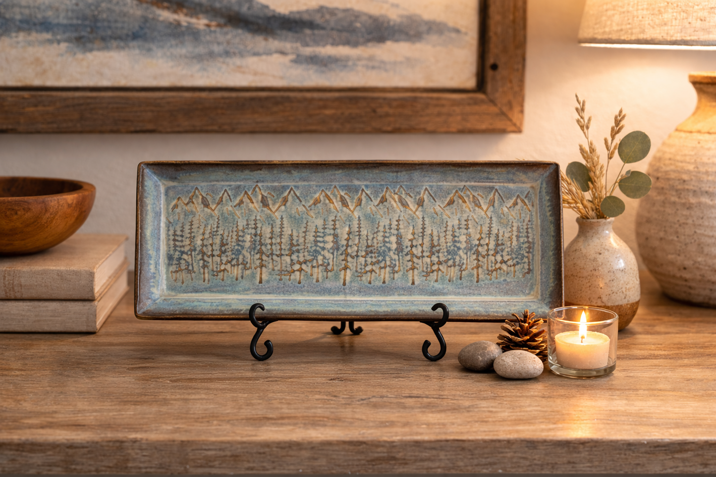 Mountain Forest Rectangular Tray (Large)