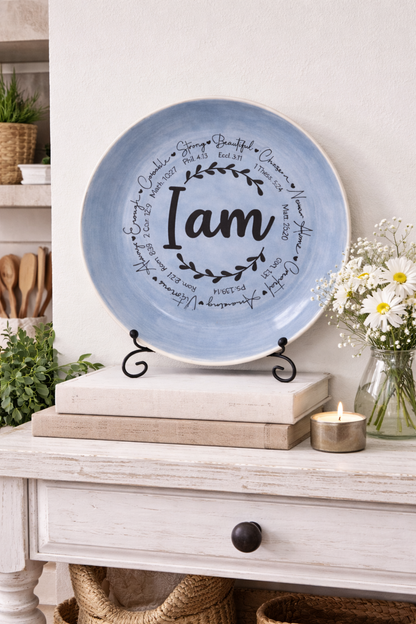 "I Am" Scripture Plate