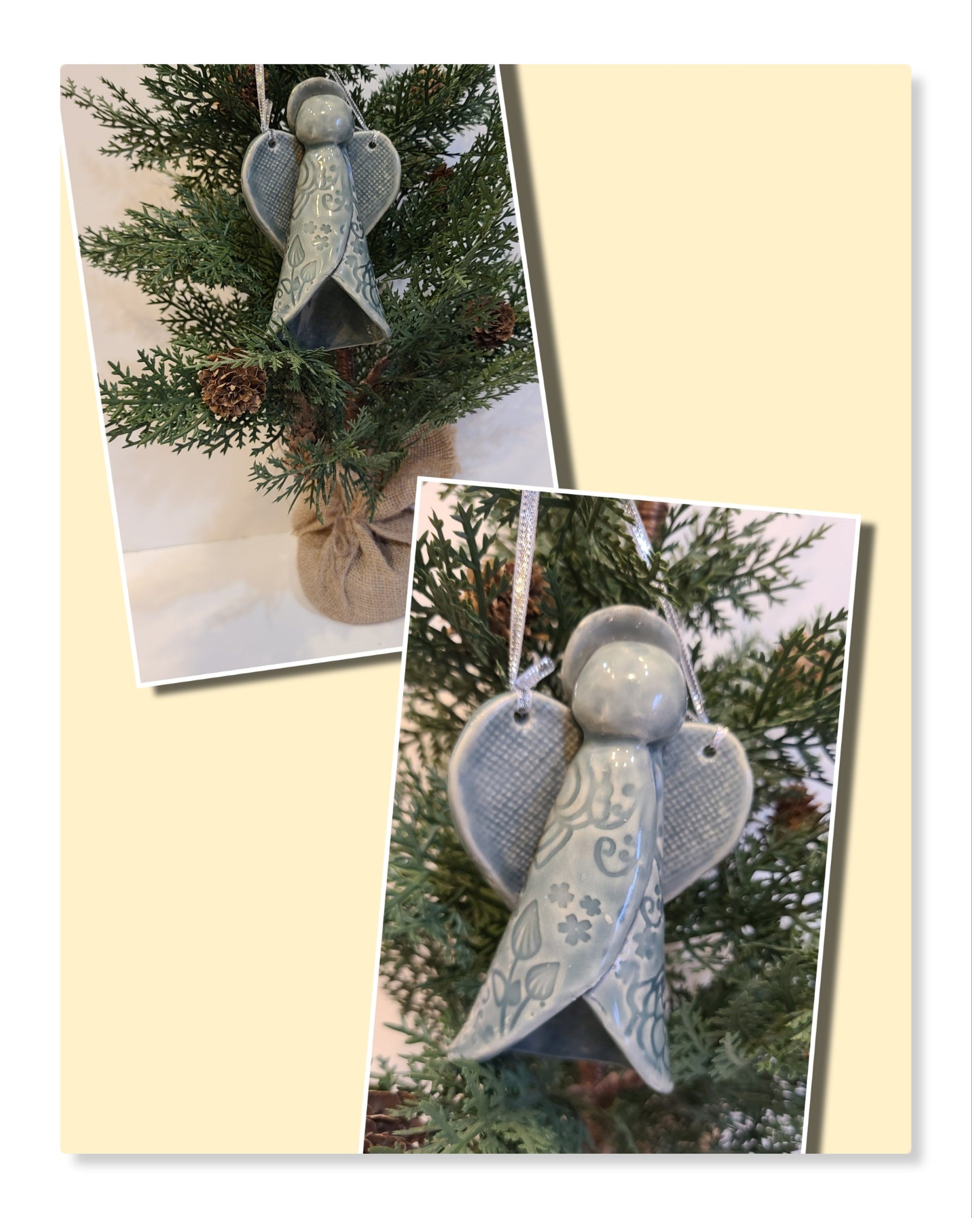 Angel Ornament - Blue-Gray