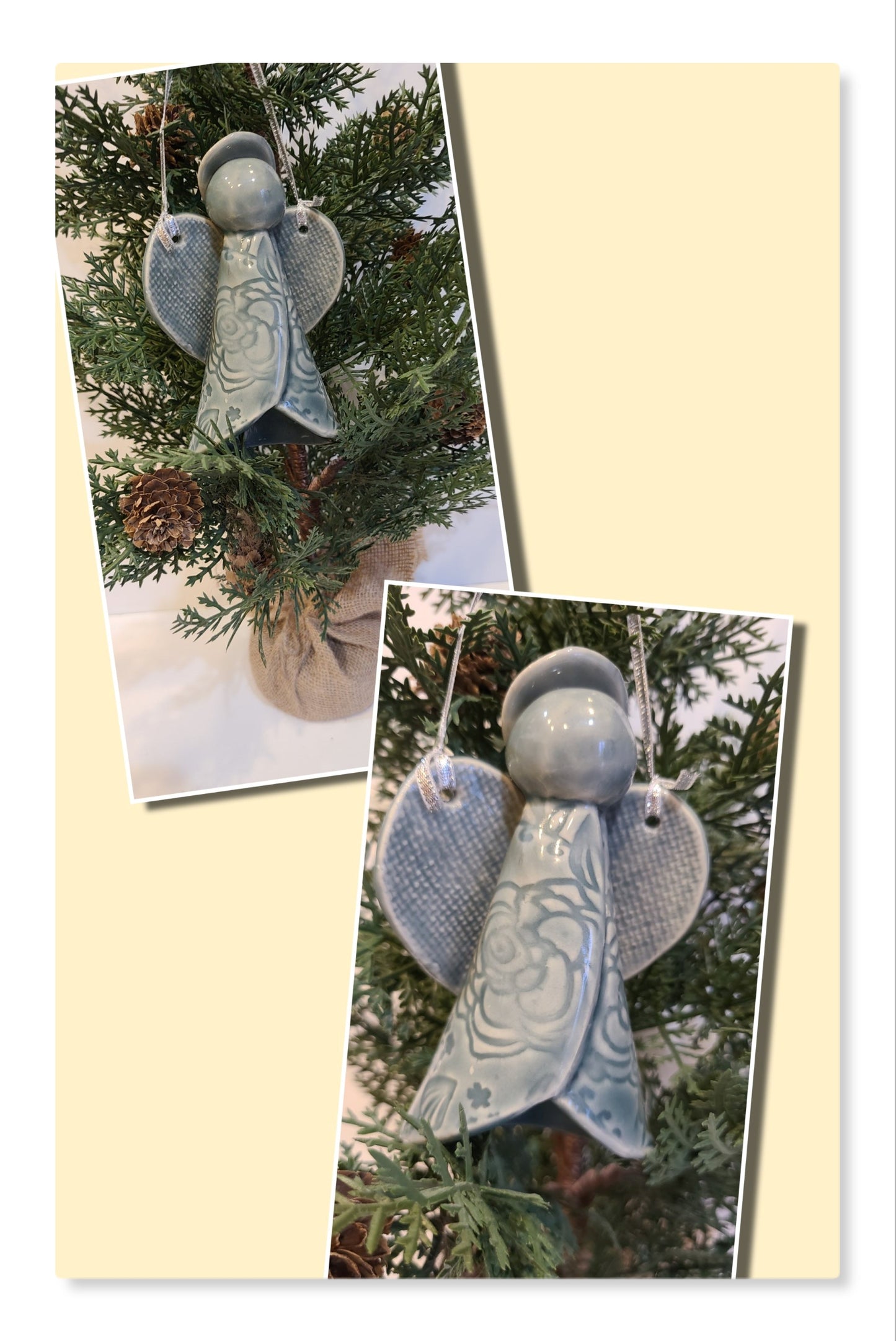 Angel Ornament - Blue-Gray